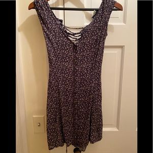 Floral lace up dress